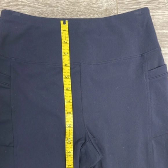 T by Talbots High Waist Legging Navy Blue Slash Pockets SP - Picture 10 of 15